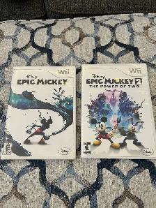 Epic Mickey 1& 2 games & strategy guides for Nintendo Wii