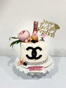 Bottle cake, Coco Chanel cake birthday cakes ideas