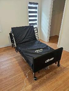 Hospital Bed - Like New   FREE NEW Overbed Table