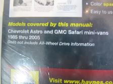 Haynes Chevrolet Astro & GMC Safari Repair Manual 1985-2005 NEW! - Photo 5