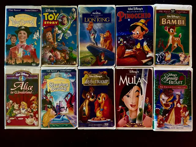50 Disney/Pixar VHS great shape, $75 for the whole collection!