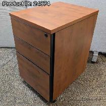Autumn Maple 3 Drawer Under Desk Pedestal File Cabinet