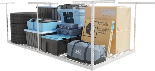 Heavy-Duty Garage Overhead Storage Rack – 4’ x 8’