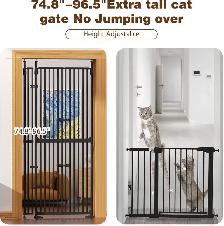 Glaf Extra Tall Pressure-Mount Pet Gate – 74" - Photo 2