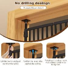 Glaf Extra Tall Pressure-Mount Pet Gate – 74" - Photo 6