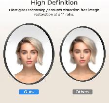 USHOWER 30" Round Wall Mirror – Black Frame - Photo 3