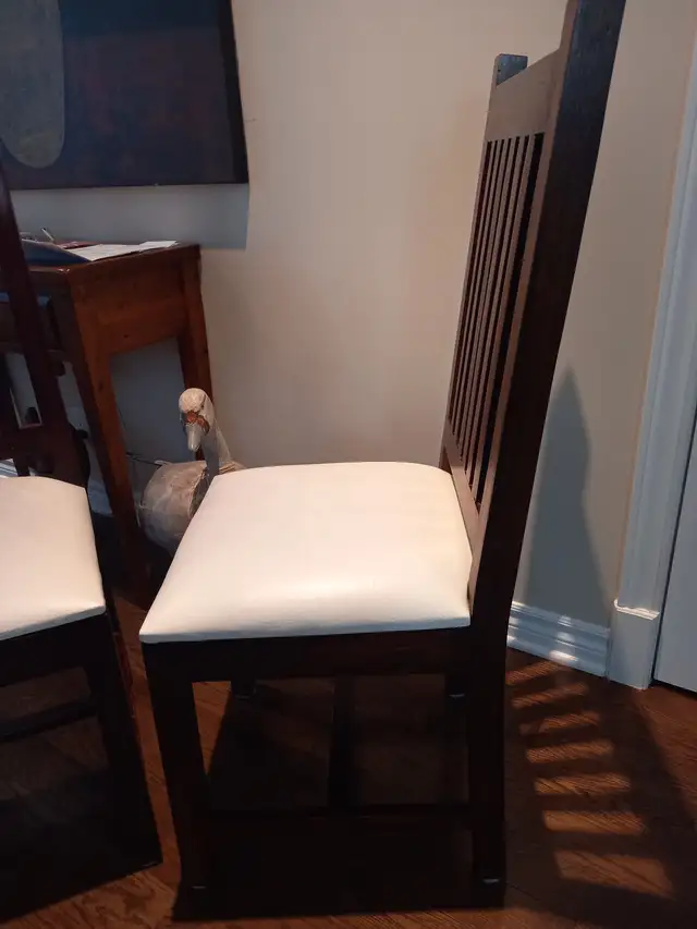 CHAISES DE SALLE À MANGER (8) EN BOIS VÉRITABLE - Photo 4