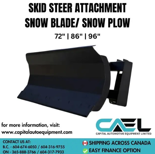 Brand New Skid Steer Snow Plow/Dozer Blade - Multiple Sizes Avai