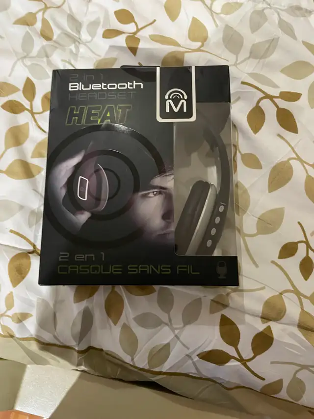 Heat 2in1 Wireless Bluetooth Professional Headset W/Mic - Black