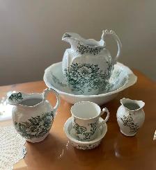 Antique Washer, Pitcher and Bowl Set - Photo 1