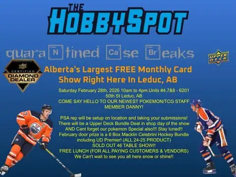 Tim Hortons Hockey cards at card show in Leduc Feb 28Th / 2026