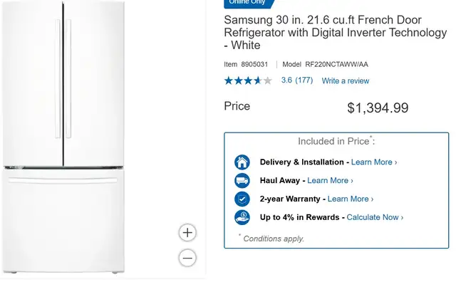 Samsung 30 in. 21.6 cu.ft French Door Refrigerator-Call Us Now! - Photo 8
