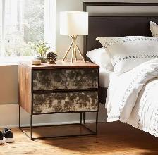 Modern Satin Gold Desk Lamp – Brushed Metal with Linen Shade - Photo 4