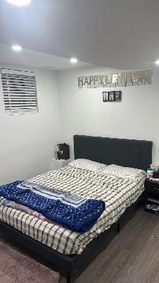 one private bedroom in private washroom in basement