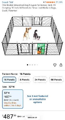FXW Heavy-Duty Foldable Dog Playpen – Extra Large - Photo 8