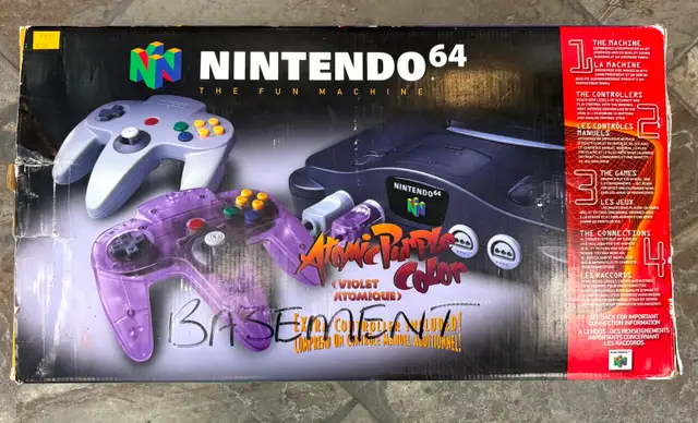 Nintendo N64 Complete in Box with Two (2) Controllers