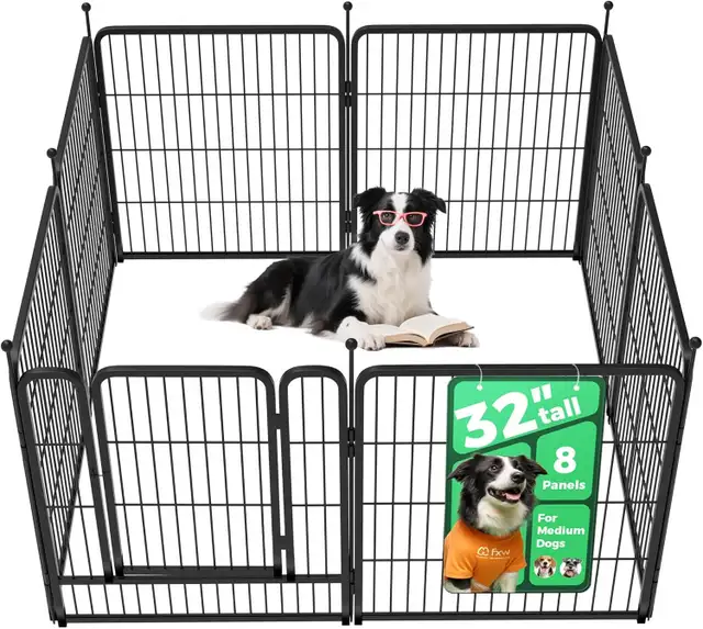FXW Metal Dog Playpen – Heavy-Duty Outdoor & Indoor Enclosure