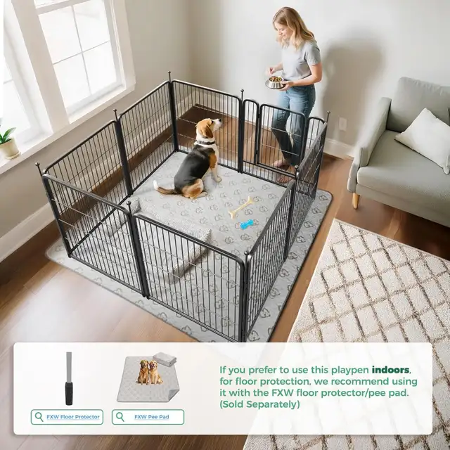FXW Metal Dog Playpen – Heavy-Duty Outdoor & Indoor Enclosure - Photo 2