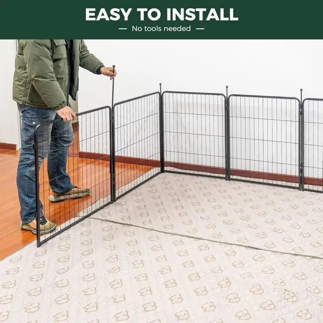 FXW Metal Dog Playpen – Heavy-Duty Outdoor & Indoor Enclosure - Photo 5