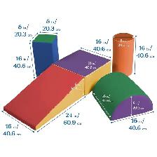ECR4Kids SoftZone Climb & Crawl Activity Playset – 5 Piece Set - Photo 2