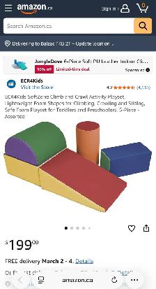 ECR4Kids SoftZone Climb & Crawl Activity Playset – 5 Piece Set - Photo 9
