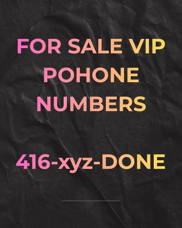 Your Perfect Connection Awaits: 416/647/905 Numbers for Sale!