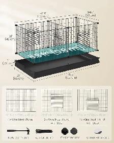 SONGMICS Small Animal Playpen with Floor Mat - Photo 5