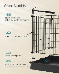 SONGMICS Small Animal Playpen with Floor Mat - Photo 7