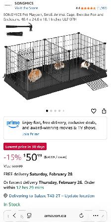 SONGMICS Small Animal Playpen with Floor Mat - Photo 8