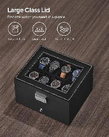 SONGMICS 2-Layer Watch & Jewelry Box – Black - Photo 5