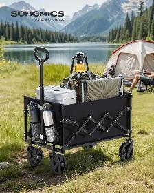 SONGMICS Folding Utility Wagon – Ink Black - Photo 2