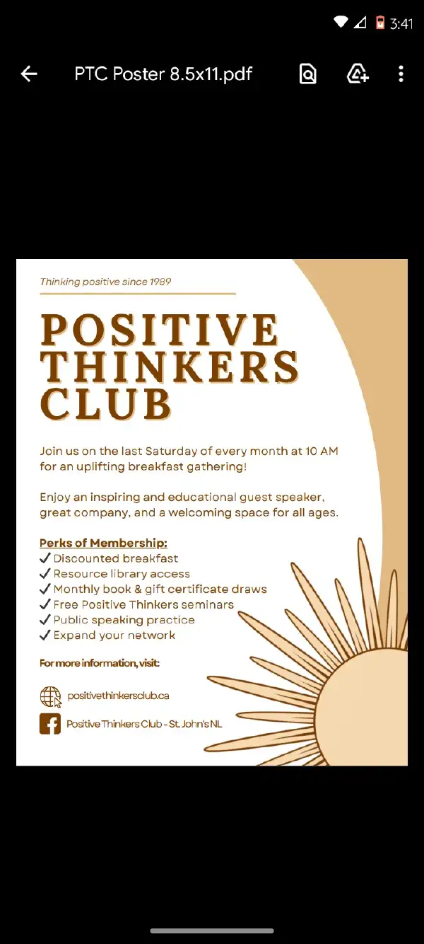 Good News Invite from Positive Thinkers