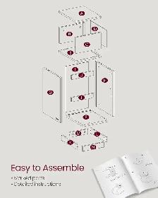 VASAGLE Slim Nightstand Set (2-Piece) – Ebony Black - Photo 7