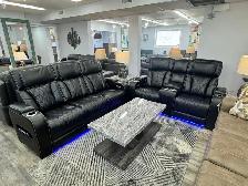 Brand New Dual power recliner Sofa loveseat - Black Clearance - Photo 4