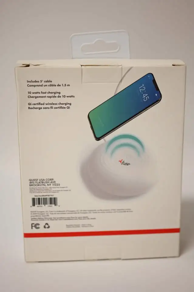 Wireless Charger Pad Qi Fuse Fast Charging with 5' cable NEW