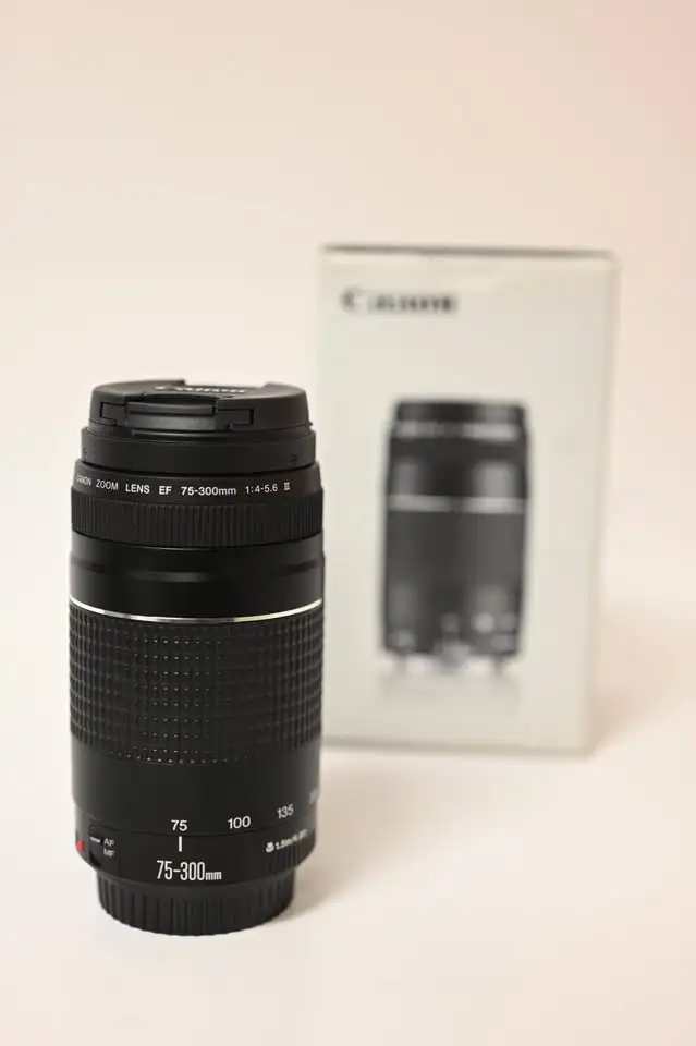 Canon Lens EF 75-300mm with box in good and working condition