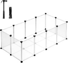 SONGMICS Modular Small Animal Playpen – White