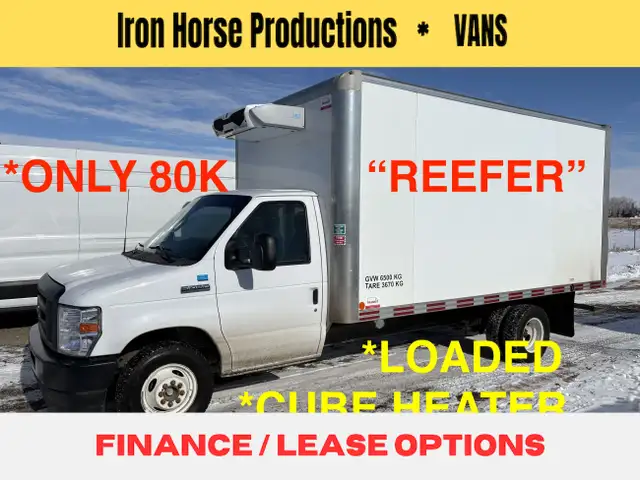 2023 Ford E-Series Cutaway 15' REEFER /HEATER, RAMP  LOADED!