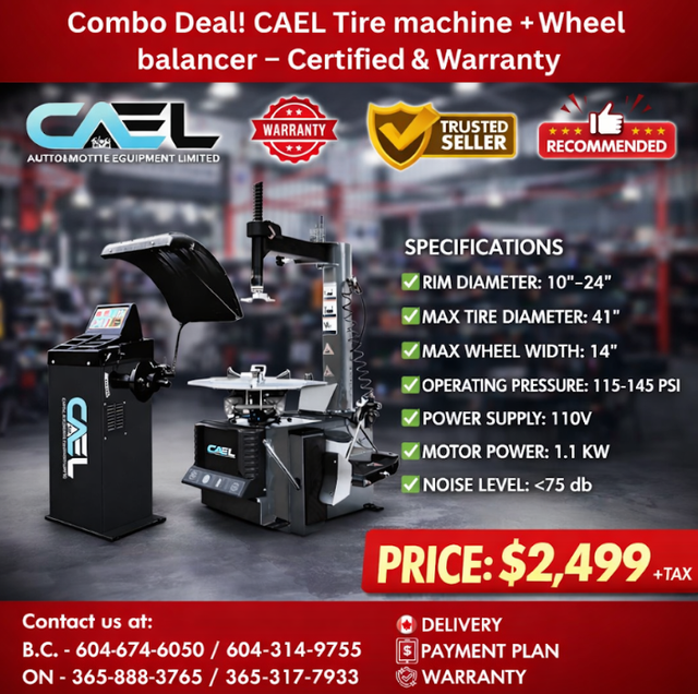 New CAEL Wheel balancer –Certified &Warranty &Finance The CAEL