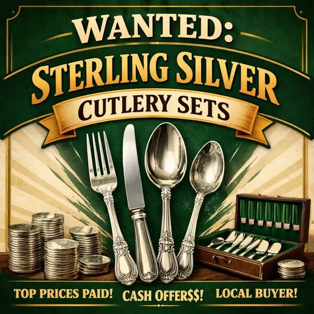 Wanted sterling silverware sets & more
