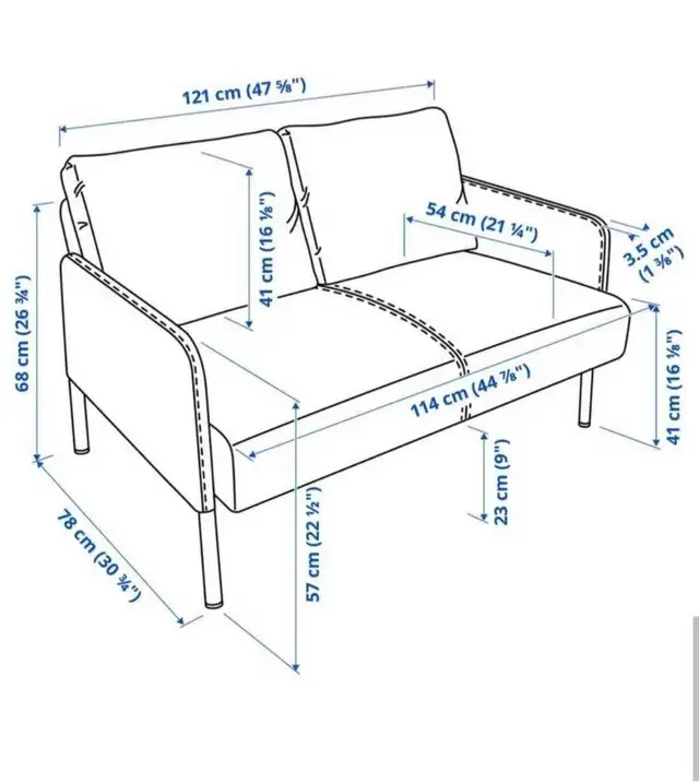 FREE DELIVERY LIKE NEW Ikea Glostad 2 Seater/Loveseat Sofa/Couch - Photo 9