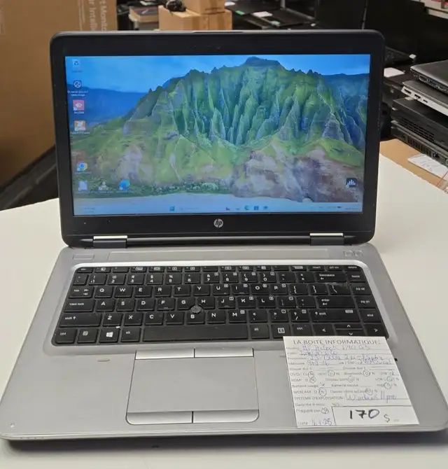HP ProBook 640 G3 i5 7ie 16Go DDR4 SSD 240Go USB-C no webcam