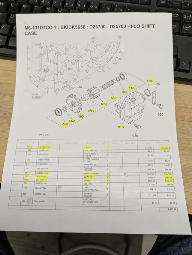 Kubota Hi-Lo Shift Case Assy - Fits Several M-Series Tractors - Photo 4