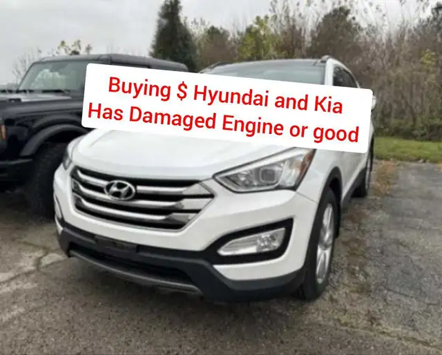 Wanted $ Hyundai and Kia ( with damaged engine )