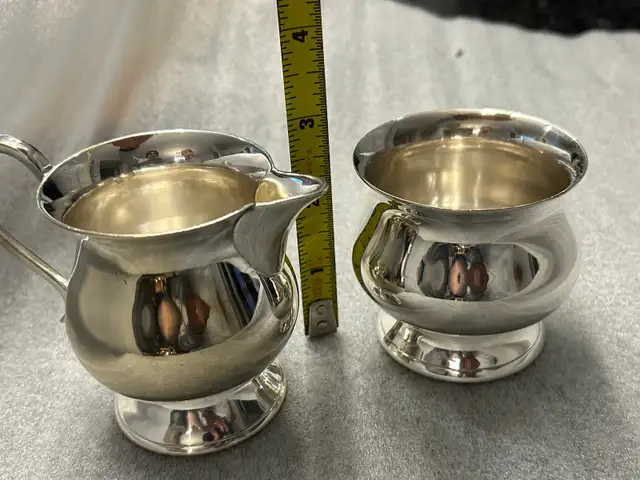 silver Cream and sugar bowl