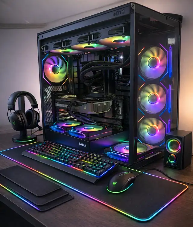 PC GAMING NEUF RTX 5060Ti RYZEN 7 7800X3D 32GB DDR5 SSD 1TB NVMe