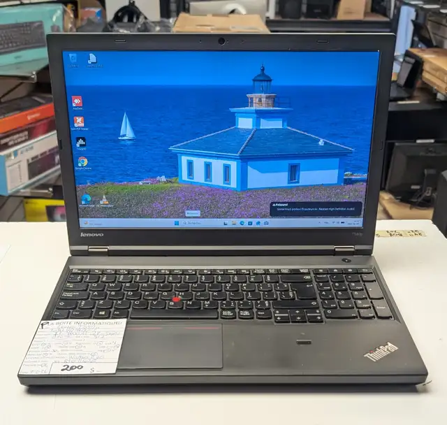 Laptop Lenovo T540p i7-4600M 16Go SSD 512Go DVD 15,6po Win11