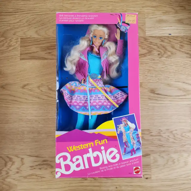 1989 Western Fun Barbie Doll in Box