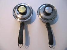 CookOMatic 2pcLot 3Ply 20-10 Surgical StainlessSteel Sauce Pans