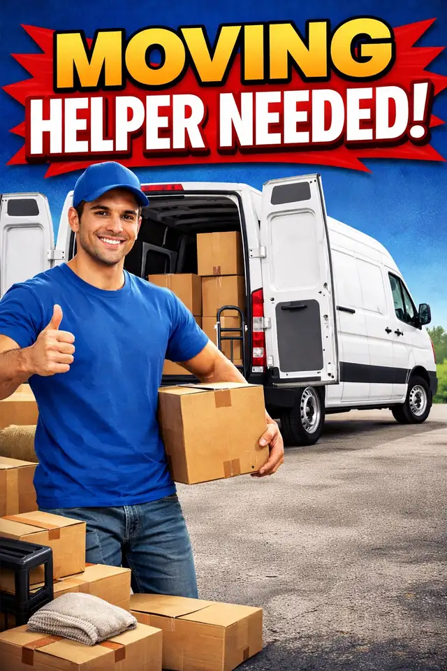 Moving Helper Needed For MARCH 1st.